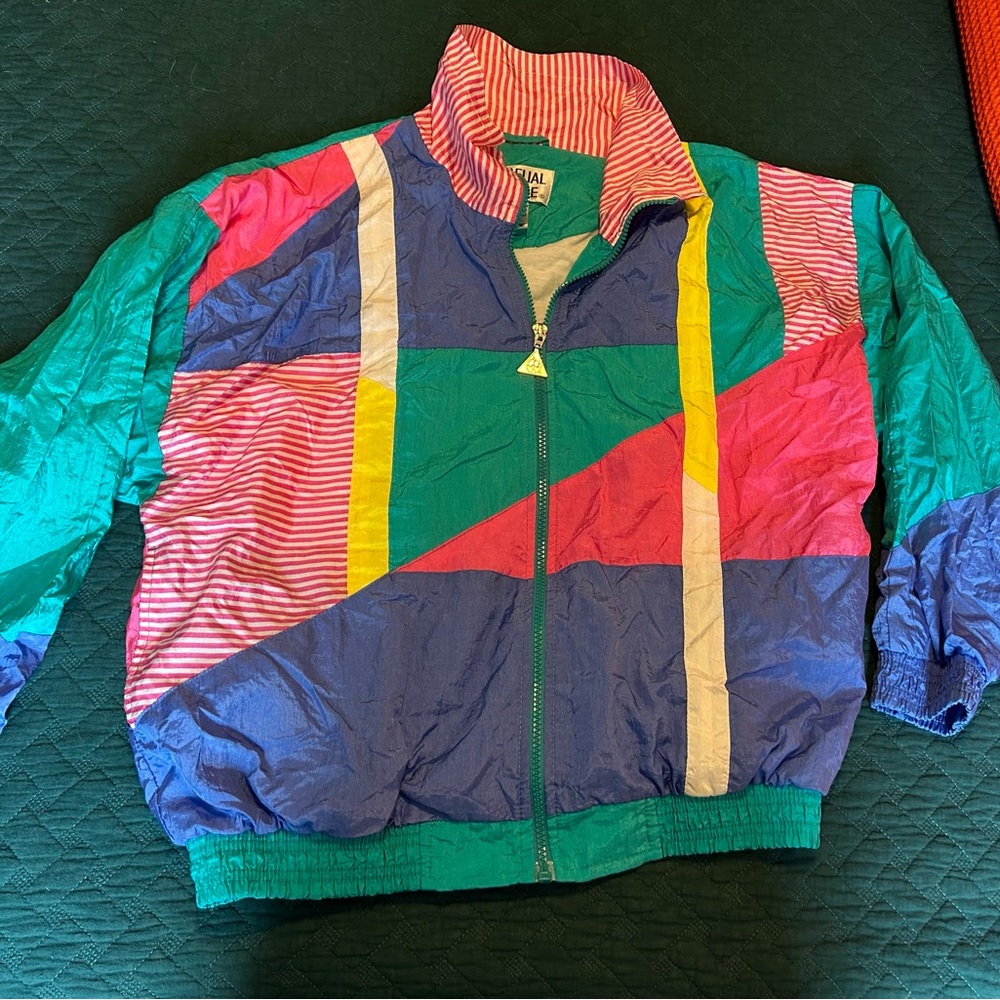 Vintage Windbreaker Jacket - Multicolor